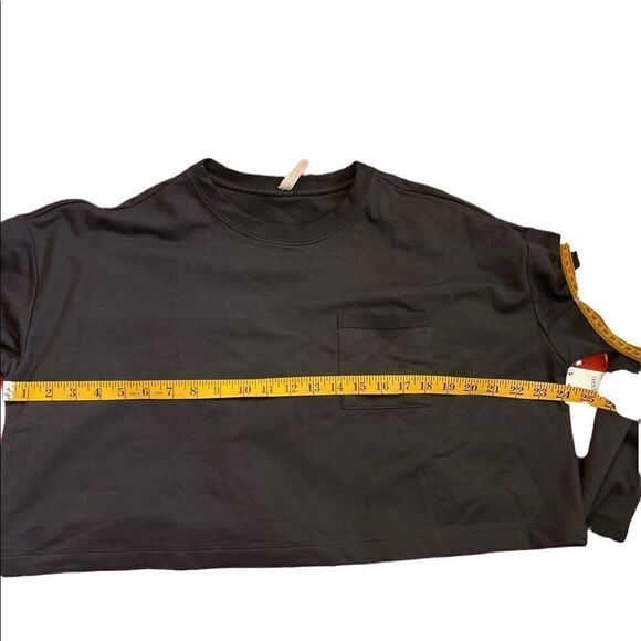 Free People Sunny Set Matching Black Shorts and Long Sleeves Crop Top.Size M - Picture 15 of 16